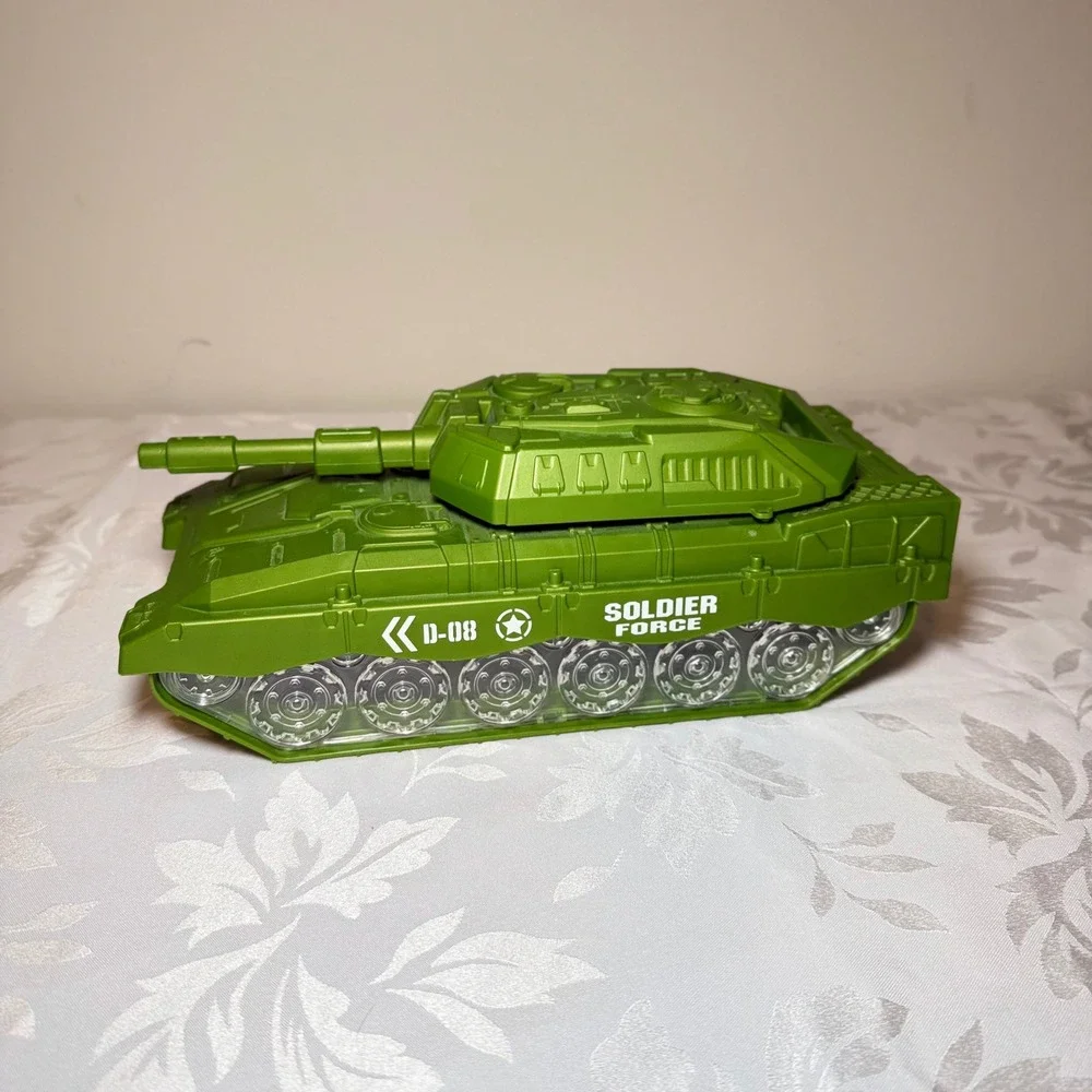 Soldier Force D-08 Military Tank Toy Green Army Vehicle Rotating Turret